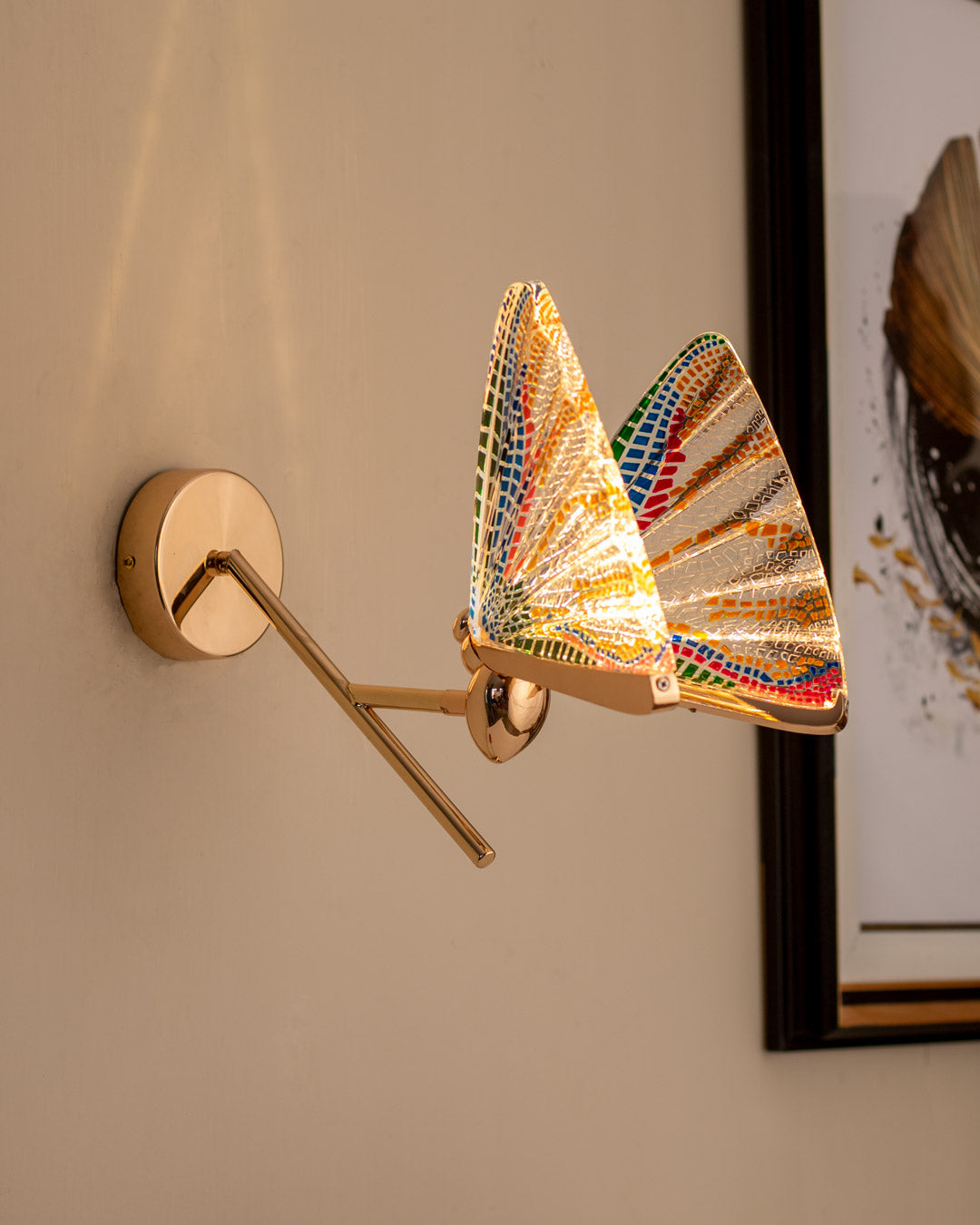 Butterfly Glass Wall Light